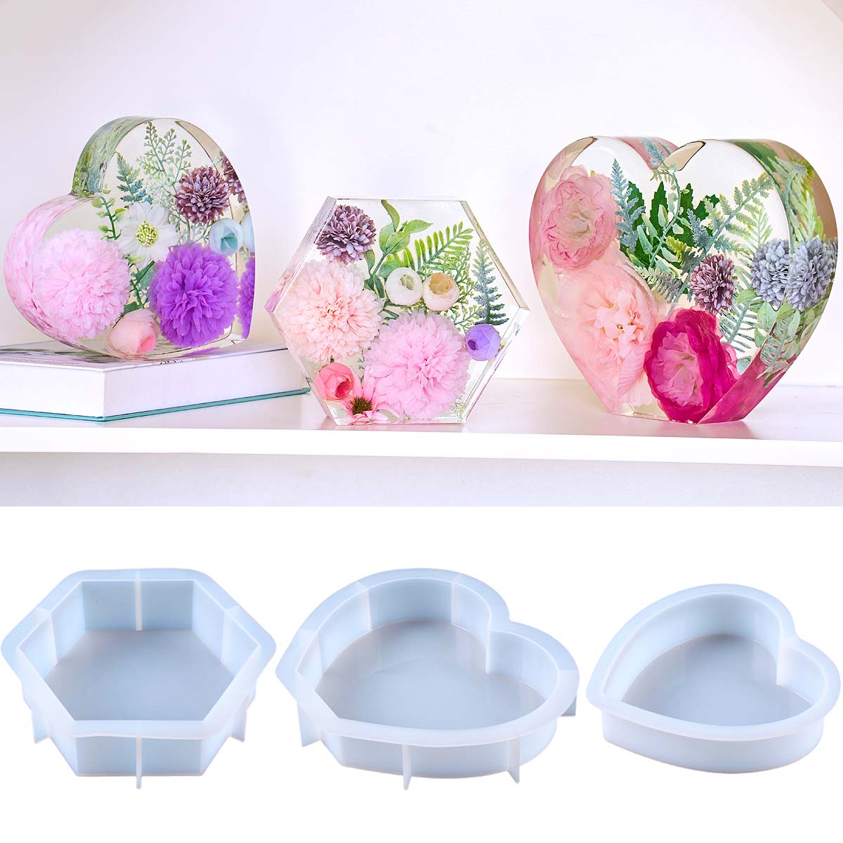 Resin Art Mold - Molde de silicona grande con forma
