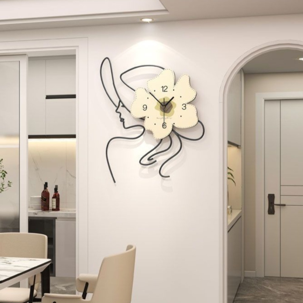 Resin Art Wall Clock - Reloj de pared grande para sala