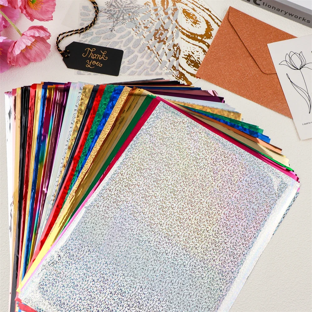 Gold Leaf Foil - 100 unids/pack lámina reactiva de tóner