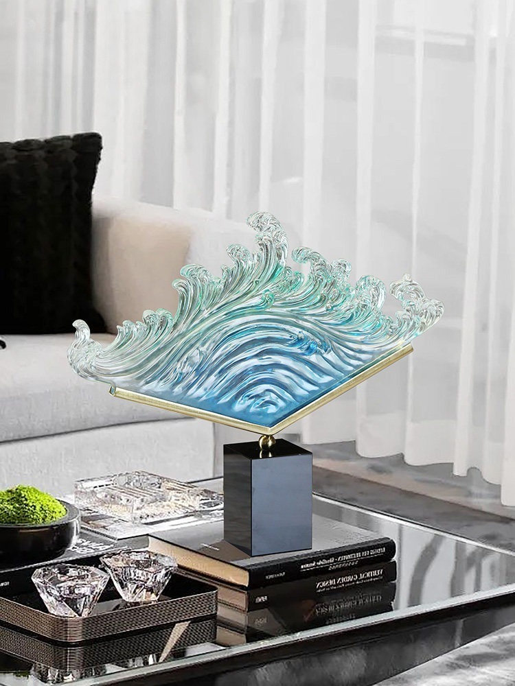 Resin Art Wedding Gift - Escultura de Resina Transparente con Degradado