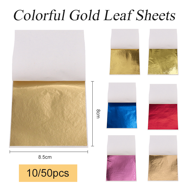 Gold Leaf Foil - Hojas de hojas doradas de imitación