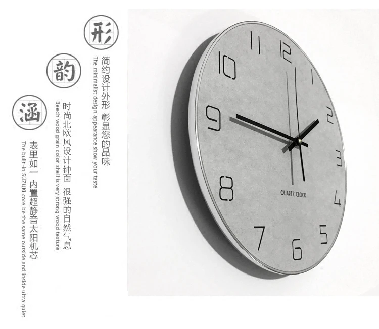 Reloj de pared redondo gris, d - Resin Art Wall Clock reseña y precio