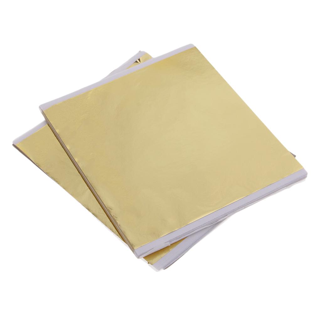 100 hojas de hojas doradas de  - Gold Leaf Foil reseña y precio