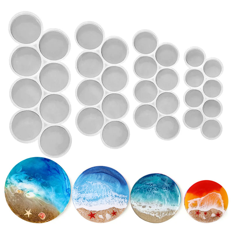 Molde redondo de silicona con  - Resin Art Tools reseña y precio