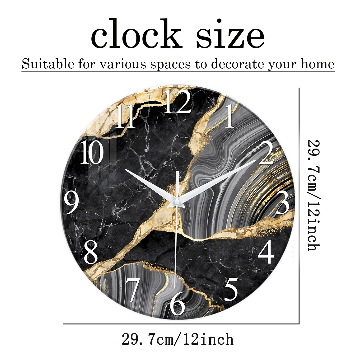 Reloj de Pared Moderno de Vidr - Resin Art Wall Clock reseña y precio