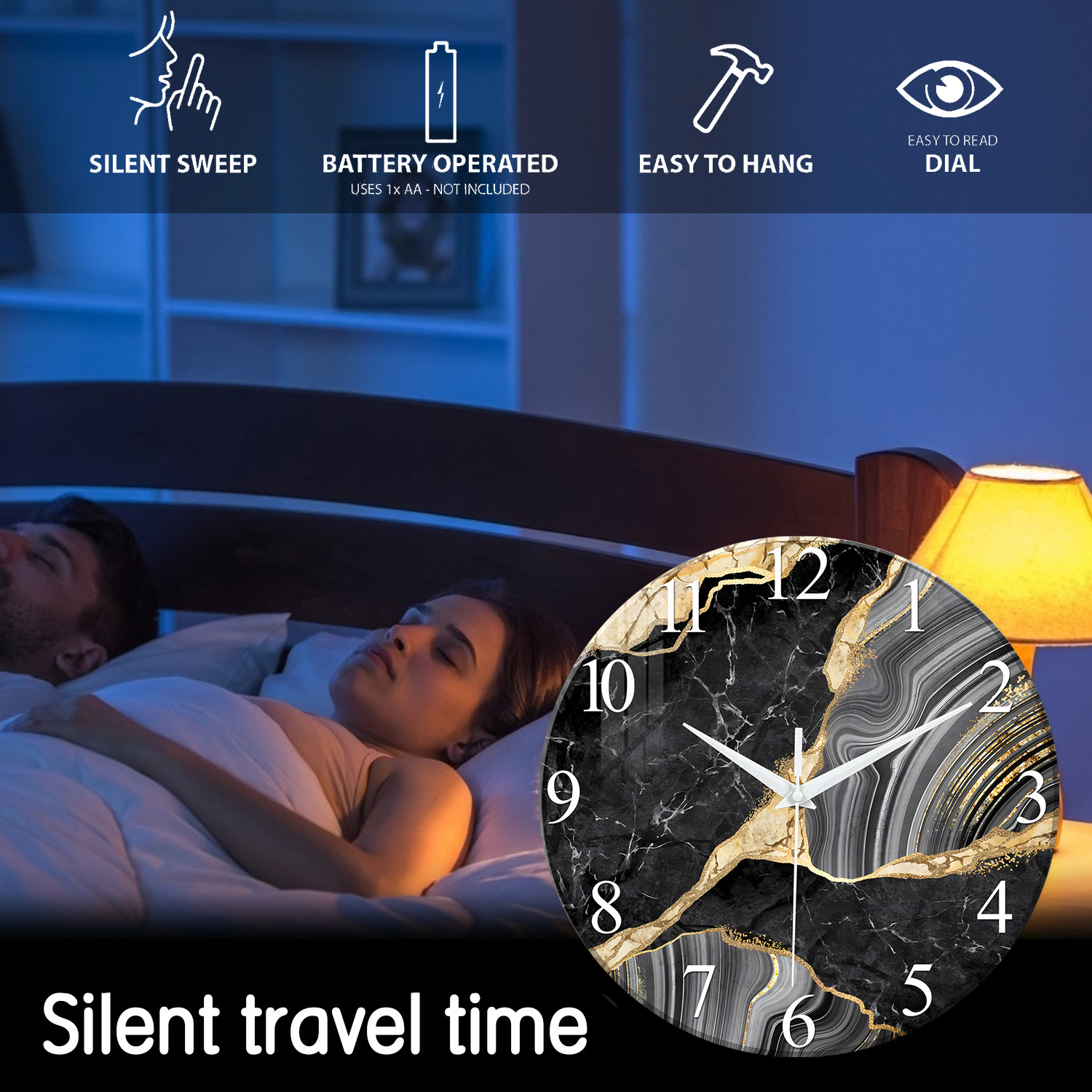 Reloj de Pared Moderno de Vidr - Resin Art Wall Clock reseña y precio
