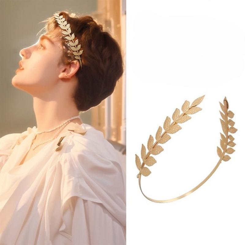 Diadema de hojas de Color dora - Gold Leaf Foil reseña y precio