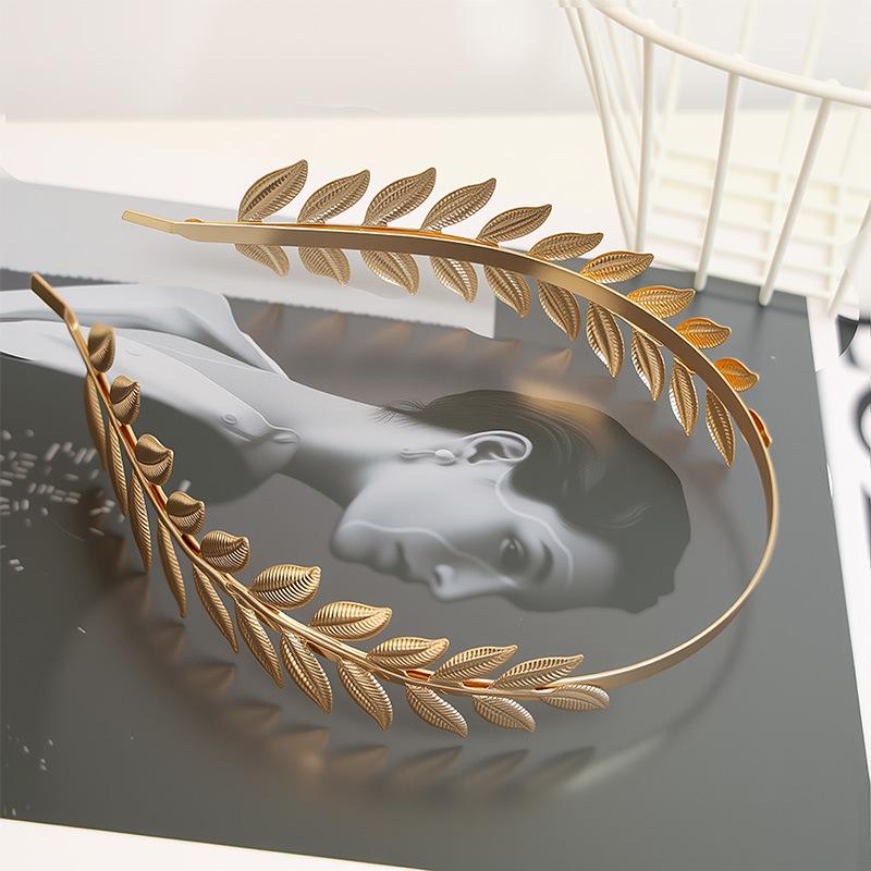 Diadema de hojas de Color dora - Gold Leaf Foil reseña y precio