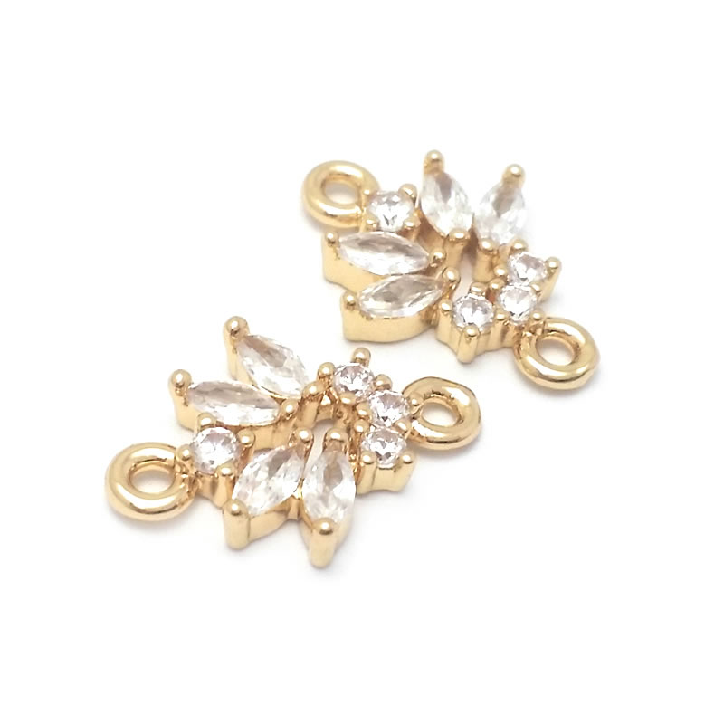 Pendientes de circonita de lat - Gold Leaf Foil reseña y precio